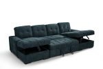Palermo Sofabed Teal U Shape Corner - Image 3