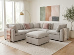Santorini Sofa Grey Large Corner with Footstool - Image 2