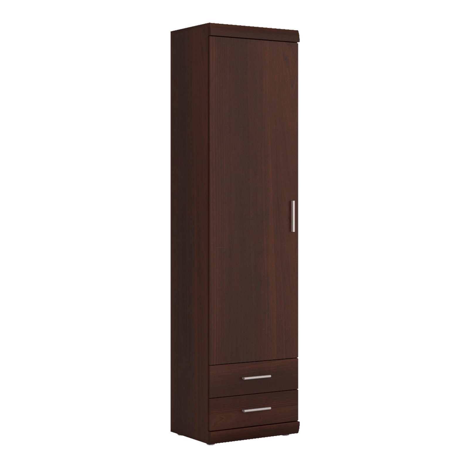 4011043P_1 Imperial Tall 1 Door 2 Drawer Narrow Cabinet in Dark Mahogany Melamine - Image 1