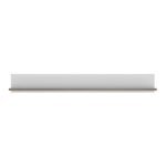 Chelsea Living Wall Shelf in White with a Truffle Oak Trim - Image 2