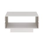 Chelsea Living Small Designer Coffee Table in White with a Truffle Oak Trim - Image 2