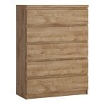 Fribo Chest of 5 Drawers in Golden Ribbeck Oak