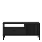 Lusaka Coffee Table 2 Door 1 Drawer in Black Graphite - Image 2