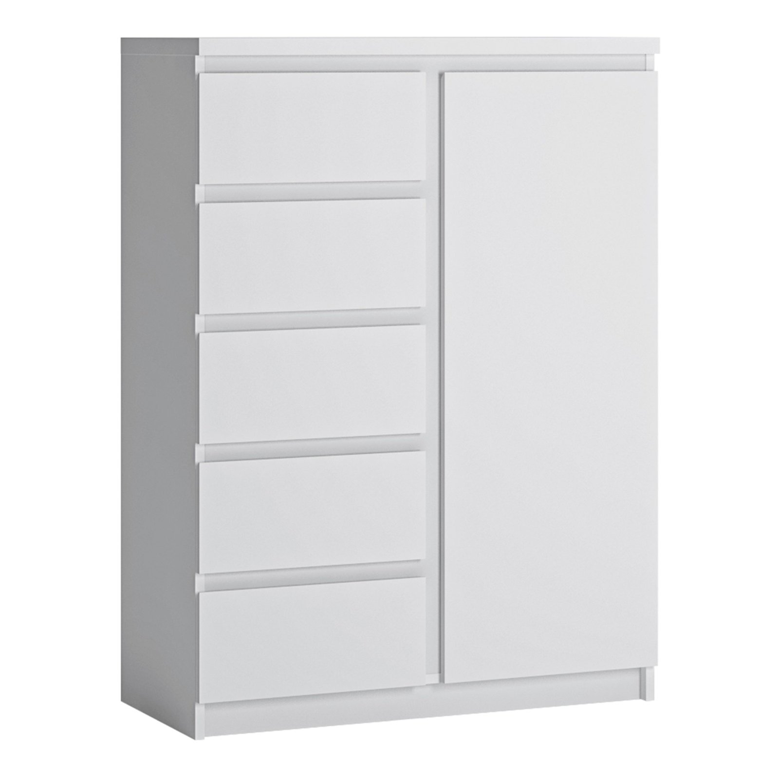 4400501_1 Fribo 1 Door 5 Drawer Cabinet in White - Image 1