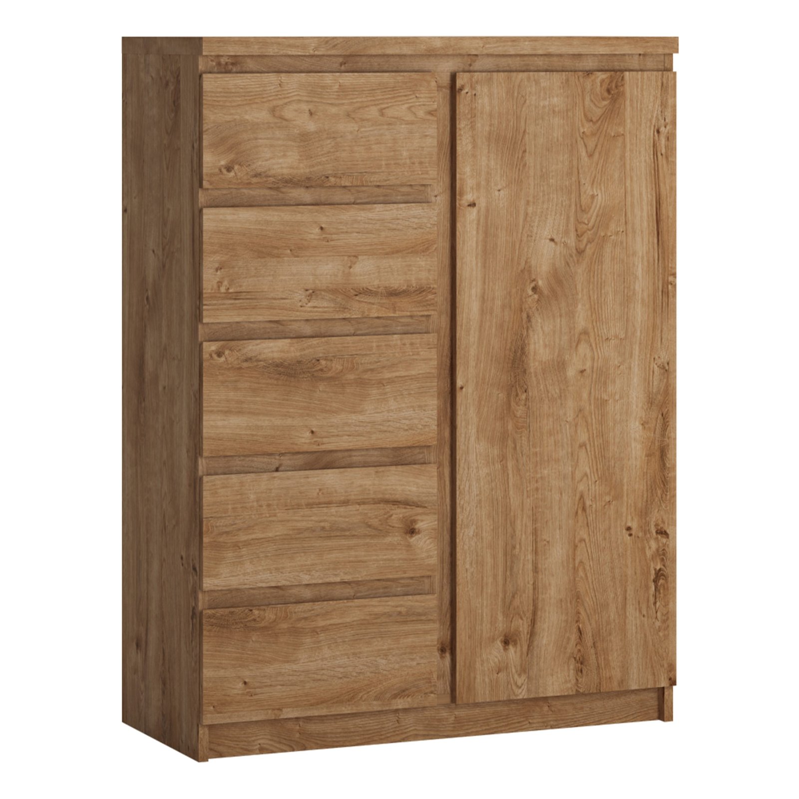 4410573_1 Fribo 1 Door 5 Drawer Cabinet in Oak - Image 1