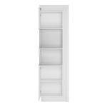 Lyon Tall Narrow Display Cabinet (LHD) (including LED lighting) in White and High Gloss - Image 2