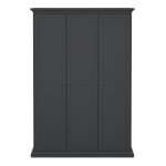Paris Wardrobe with 3 Doors in Matt Grey - Image 2
