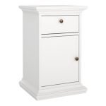 Paris Nightstand 1 Door  1 Drawer in White