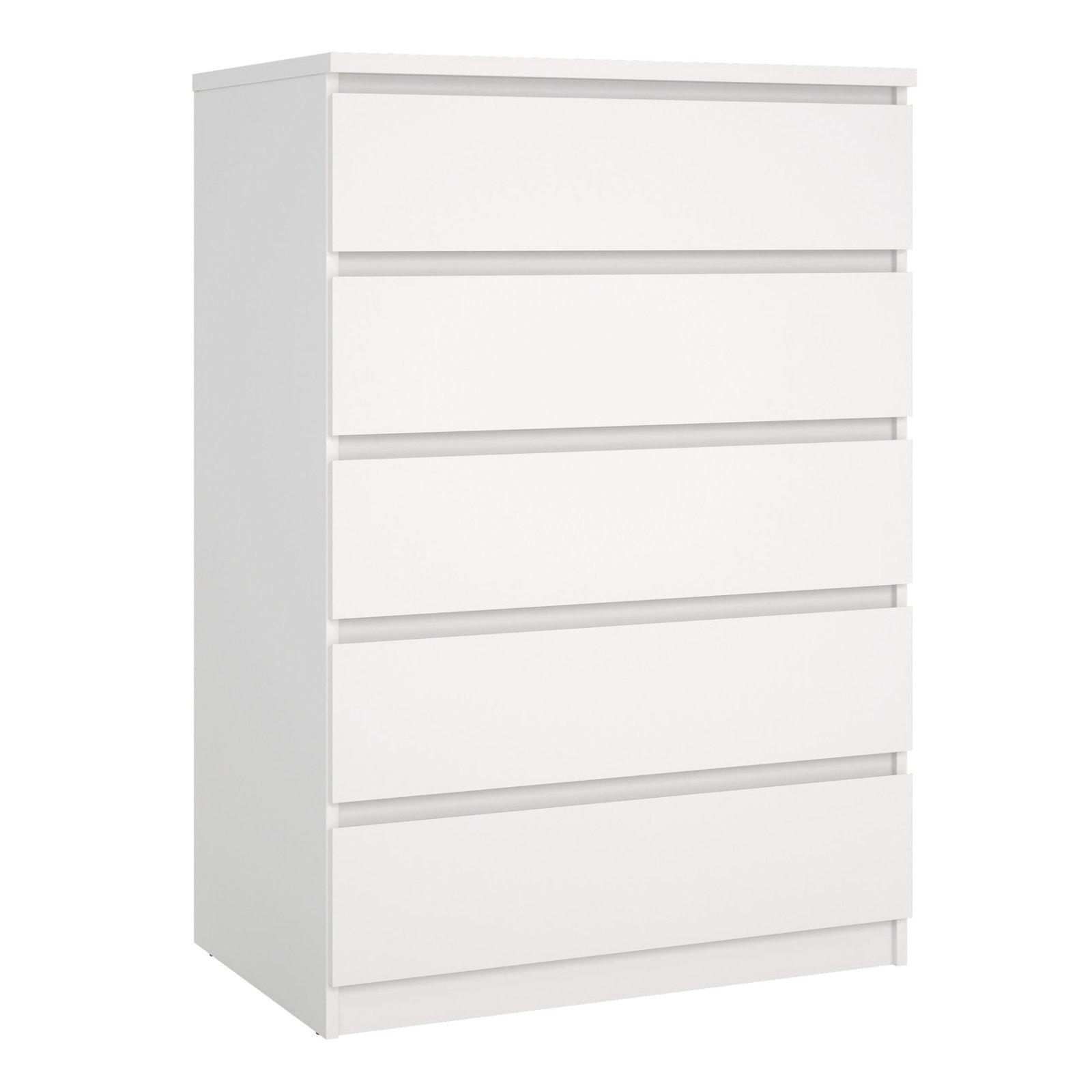 7027623149_1 Naia Chest of 5 Drawers in White - Image 1