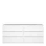Naia Wide Chest of 6 Drawers (3) in White High Gloss - Image 2