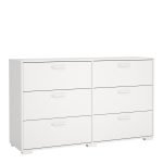 Sofia Double dresser 6 drawers White