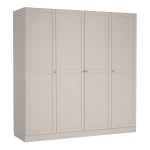 Brande Wardrobe with 4 Frame Doors in Cashmere