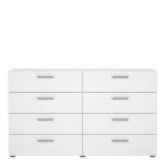Pepe Wide Chest of 8 Drawers (4) in White - Image 2