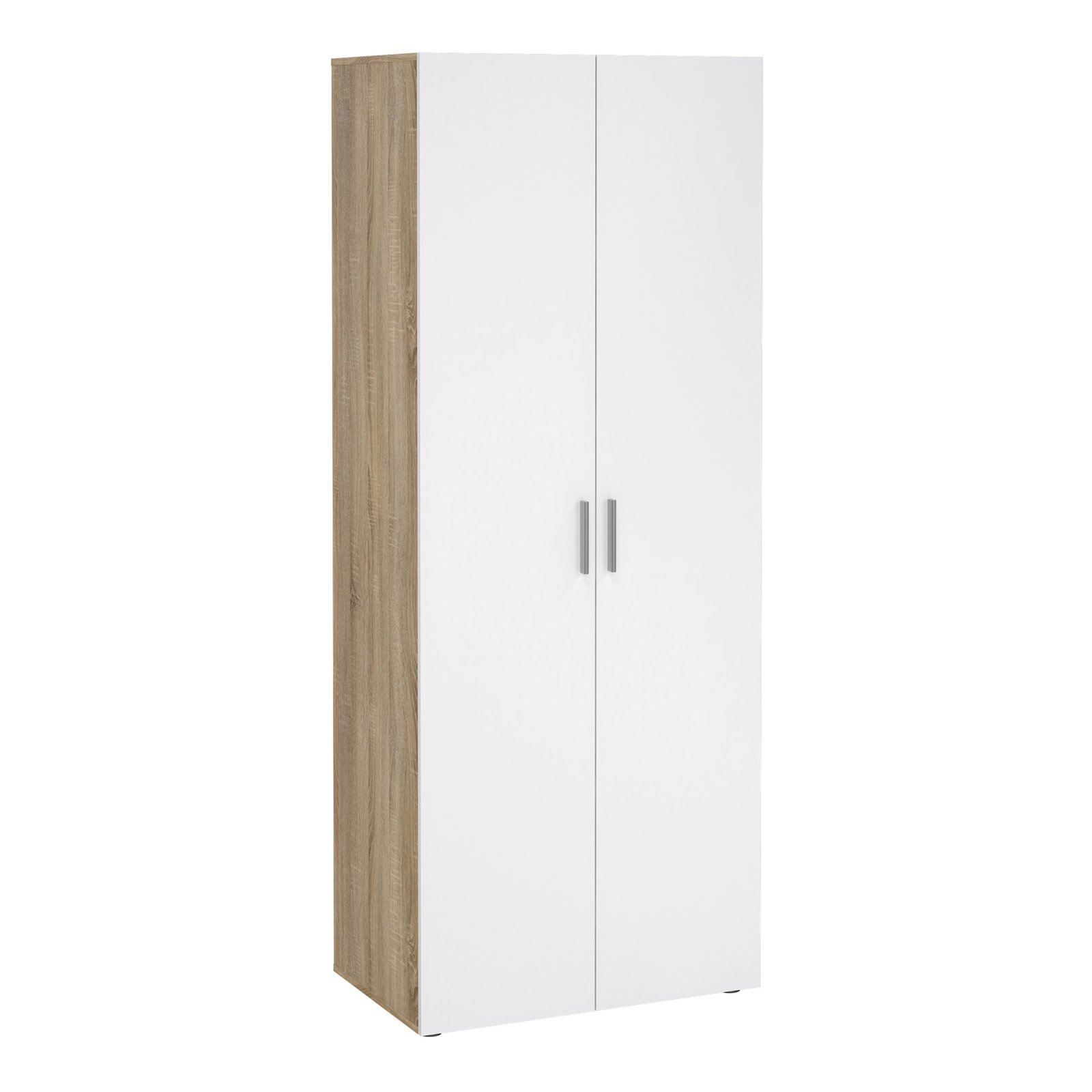 71070531akuu_1 Pepe Wardrobe with 2 Doors in Oak with White High Gloss - Image 1