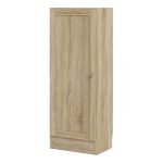 Basic Low Narrow Storage Cabinet in Oak (2 Shelves) with Oak Door - Image 2