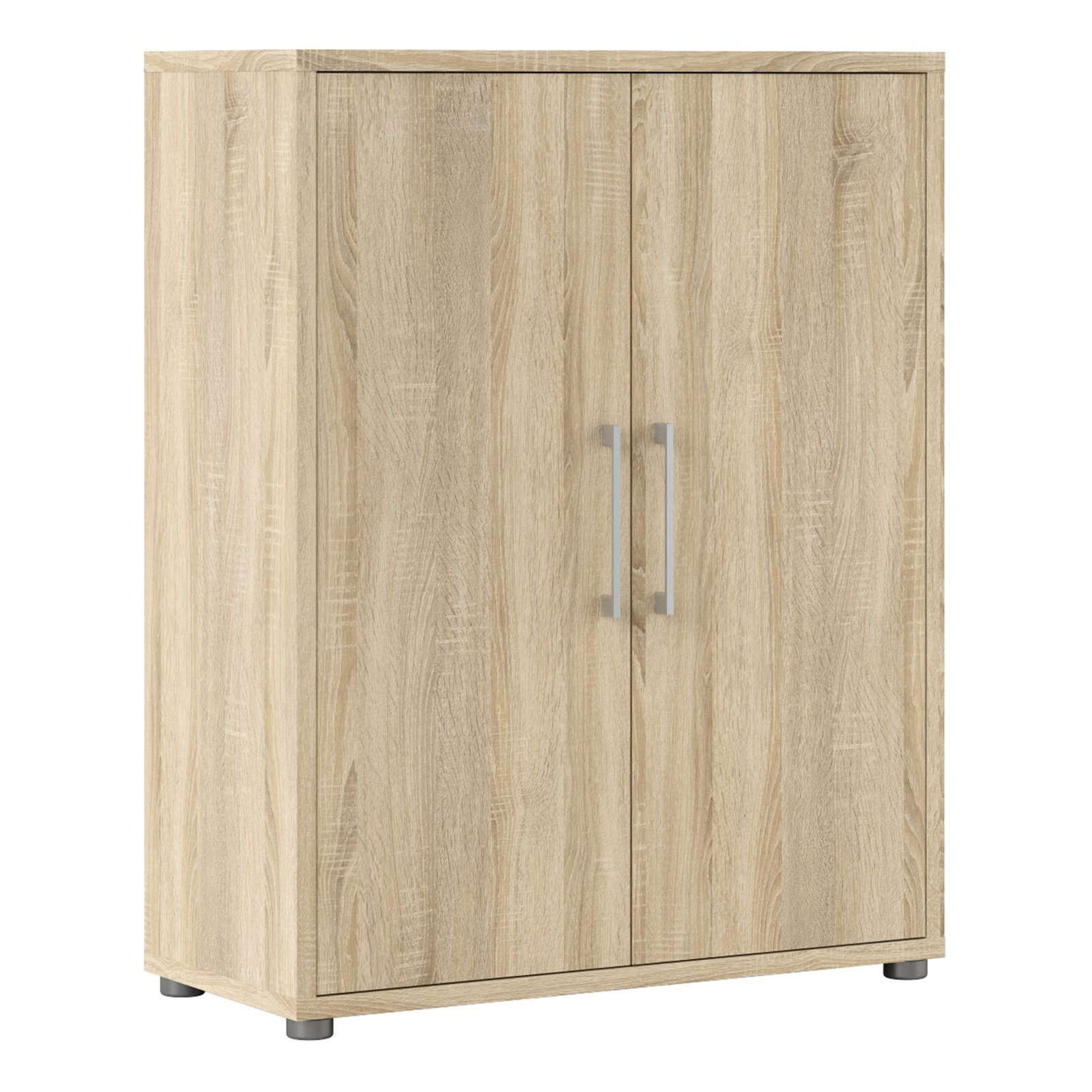 7208042331ak_1 Prima Bookcase 2 Shelves with 2 Doors in Oak - Image 1