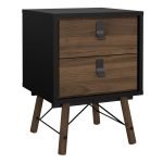 Ry Package - Wardrobe 3 Doors  3 Drawers  Double chest 6 Drawers  Bedside Cabinet 2 Drawers in Matt Black Walnut - Image 2