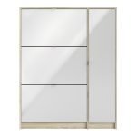 Shoes Shoe Cabinet 3 Flip Down Doors and 2 layers 1 Door Oak structure - Image 2