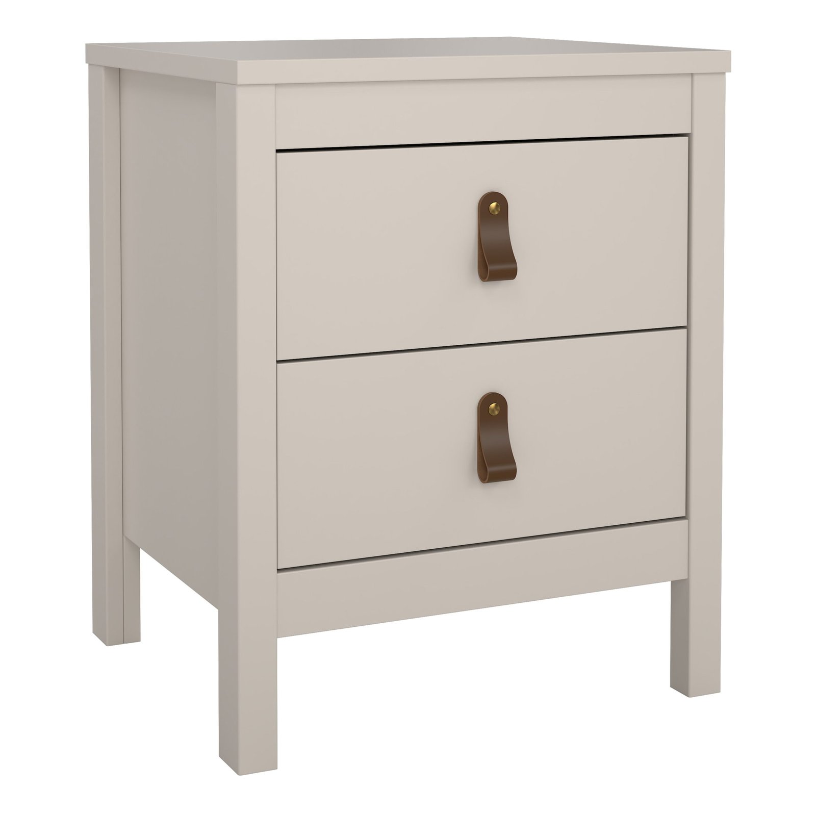 72579660nknk_1 Barcelona Bedside Table 2 Drawers in Cashmere - Image 1