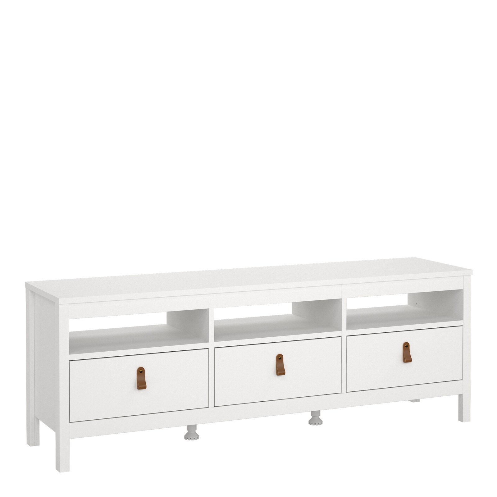 725796684949_1 Barcelona Tv Unit 3 Drawers in White - Image 1