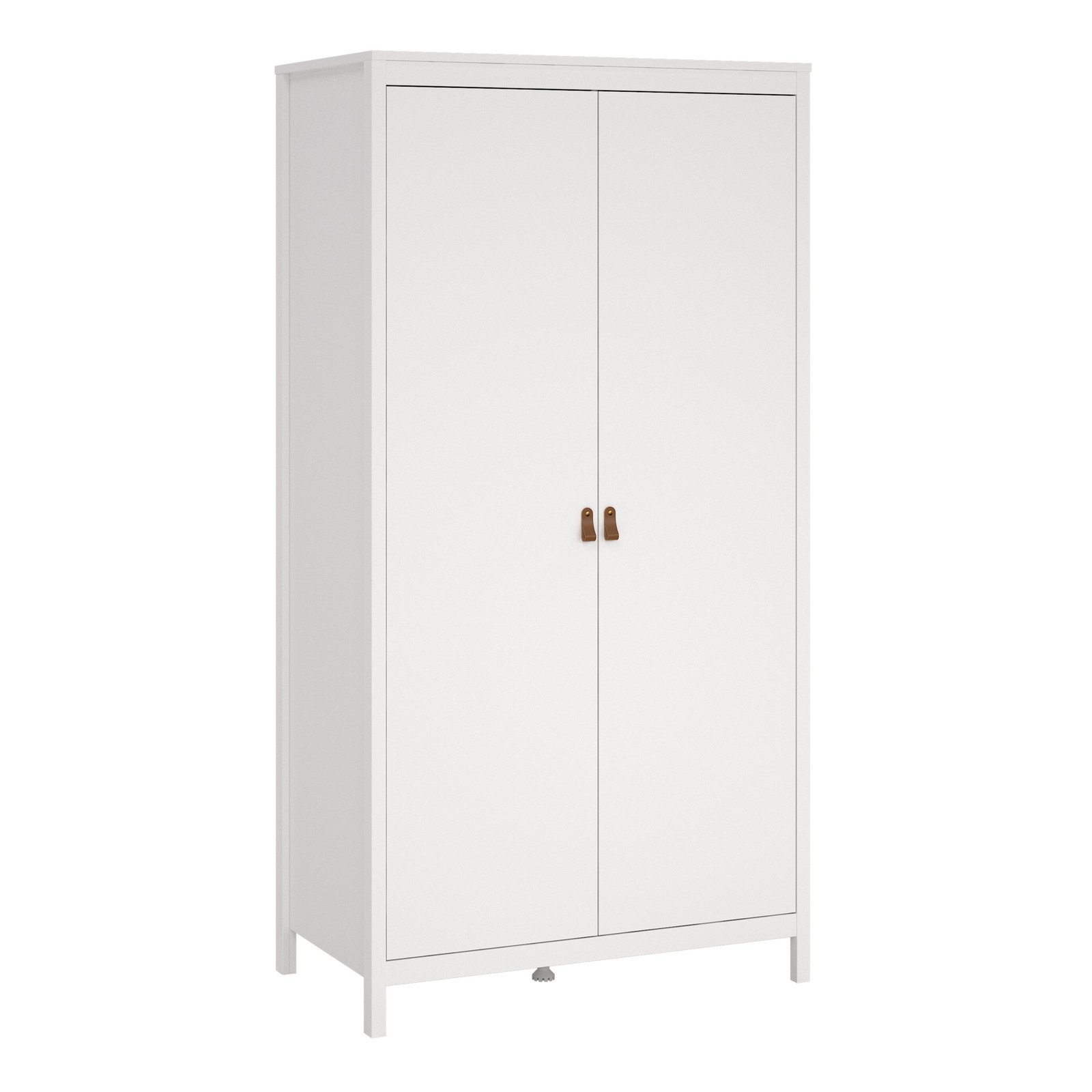 725796724949_1 Barcelona Wardrobe with 2 Doors in White - Image 1