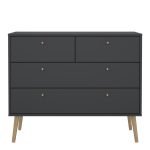 Cumbria Chest 2 2 Drawers Dark Grey - Image 2