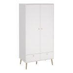 Cumbria Wardrobe with 2 Doors  2 Drawers White