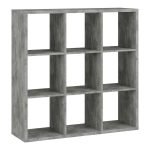 Mauro 3x3 Storage Unit in Concrete Grey