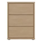 Alice Springs Bedside Cabinet with 3 Drawers Push-to-Open in Elegancia Oak - Image 2