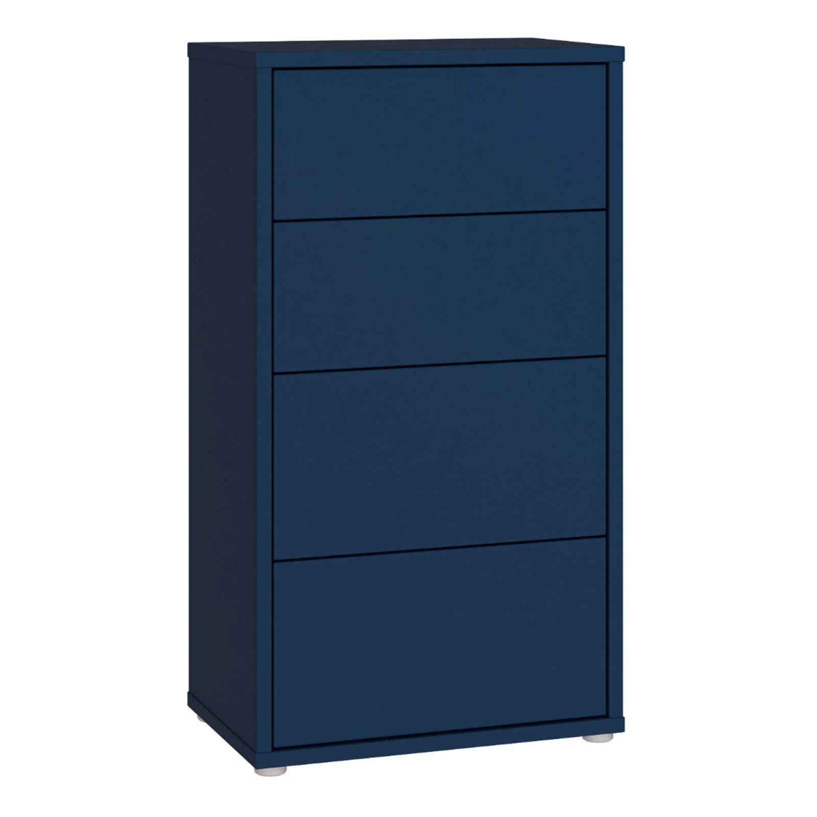 80FACSK214U89_1 Alice Springs Tall 4 Drawer Chest with Push-to-Open Drawers in Night Blue - Image 1