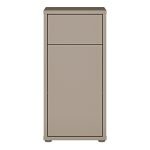 Alice Springs Low Bathroom Storage Cabinet with 1 Door Push-to-Open & 1 Drawer Push-to-Open in Taupe - Image 2