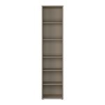Alice Springs Tall Narrow Bookcase with 5 Shelves in Taupe - Image 2