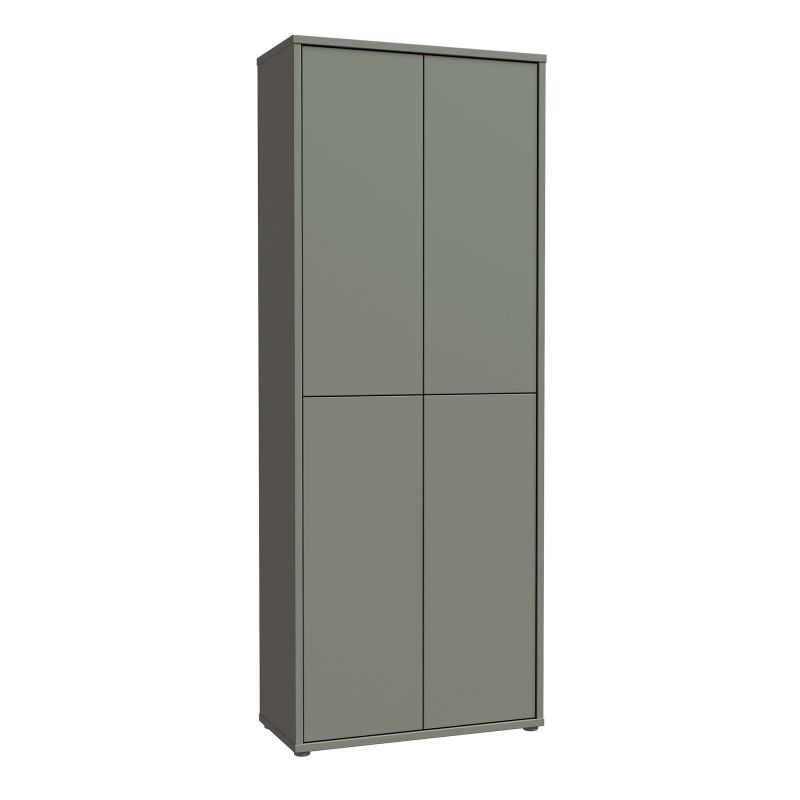 80FACSS822U59_1 Alice Springs Tall Shoe Cabinet with 4 Doors Push-to-Open in Sage Green - Image 1