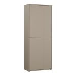 Alice Springs Tall Shoe Cabinet with 4 Doors Push-to-Open in Taupe