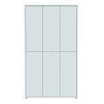 Alice Springs Tall Shoe Cabinet with 6 Doors Push-to-Open in Light Grey - Image 2