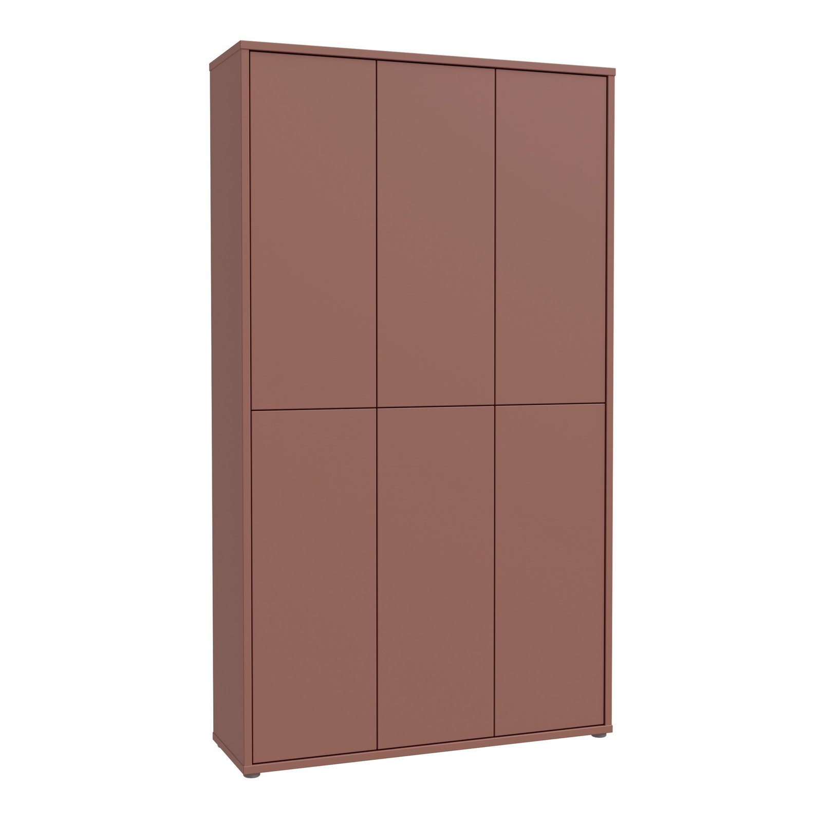 80FACSS832U72_1 Alice Springs Tall Shoe Cabinet with 6 Doors Push-to-Open in Terracotta - Image 1