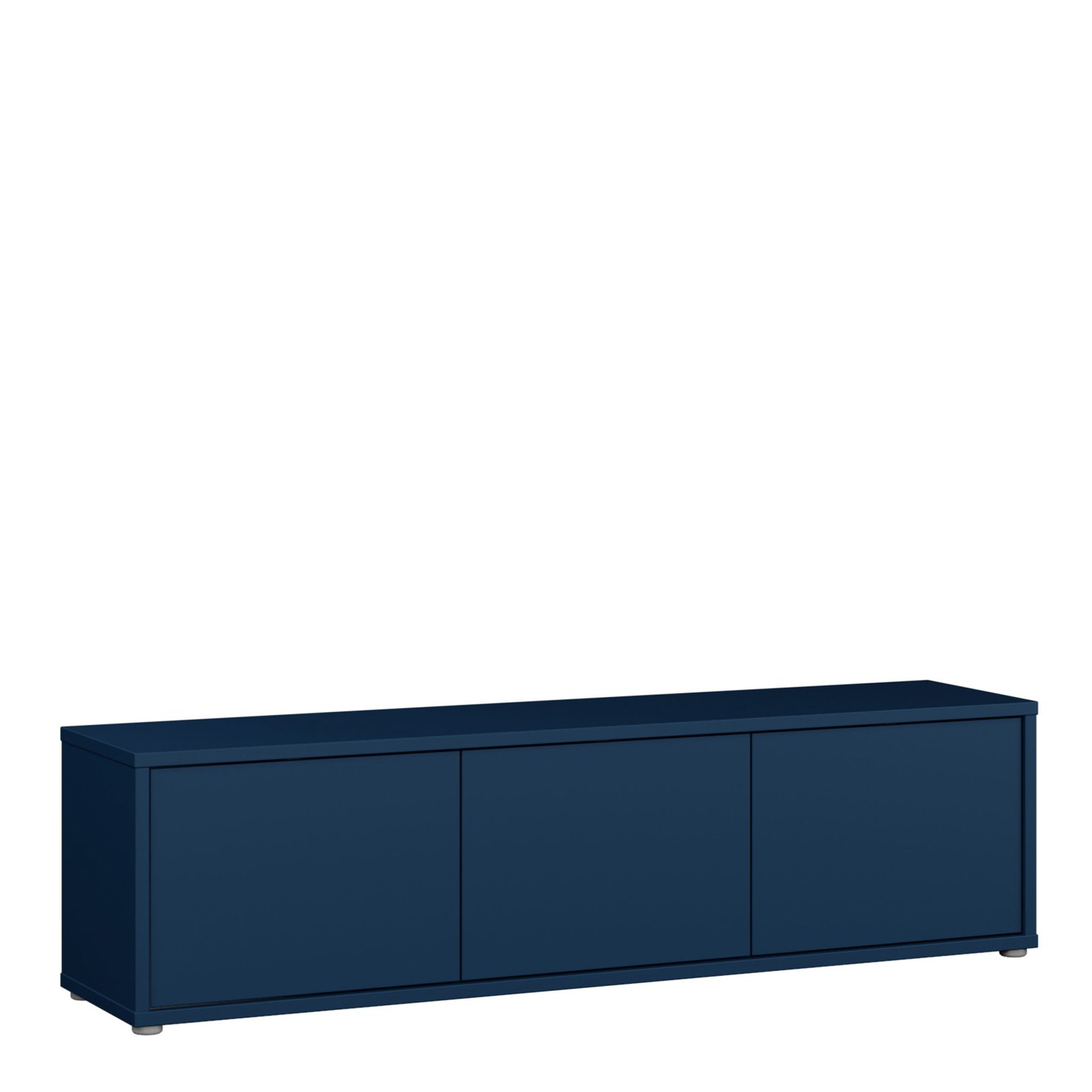 80FACST131U89_1 Alice Springs Wide TV Cabinet with 3 Doors Push-to-Open in Night Blue - Image 1