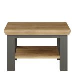 Pontypool Small Coffee Table with Shelf in Wolfram Grey and Mauvella Oak - Image 2