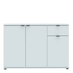 Ganymede Wide 3 Door Cupboard with Drawer in Light Grey - Image 2