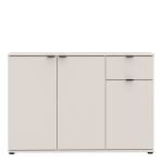 Ganymede Wide 3 Door Cupboard with Drawer in Sand - Image 2