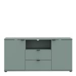Ganymede TV Unit with Open Shelf, Drawer & 2 Doors in Sage Green - Image 2