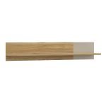 Bixbite Wall Shelf with Sliding Panel in Mauvella Oak and Sand