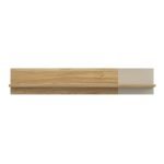 Bixbite Wall Shelf with Sliding Panel in Mauvella Oak and Sand - Image 2