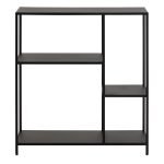Newcastle Asymmetrical Bookcase with 3 Shelves in Matt Black - Image 2