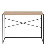Seaford Office Desk in Black & Oak - Image 2