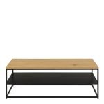 Gila Coffee Table with Open Shelf in Oak & Black - Image 2