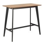 Roxby Bar Table in Oak & Black