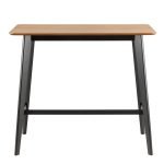 Roxby Bar Table in Oak & Black - Image 2