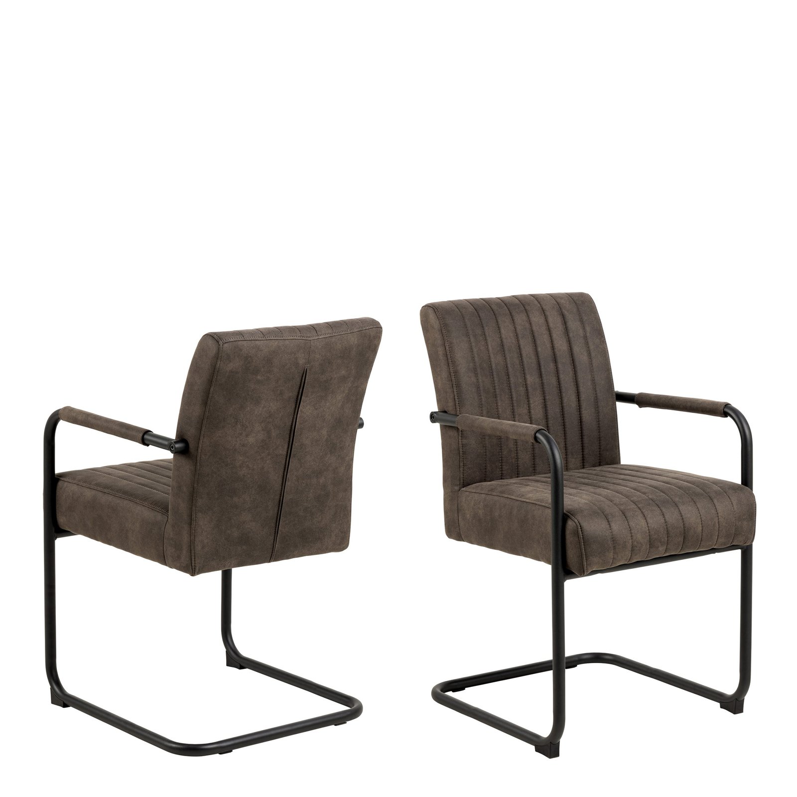 90A0000101546_1 Adele Dining Chair in Grey Fabric Set of 2 - Image 1
