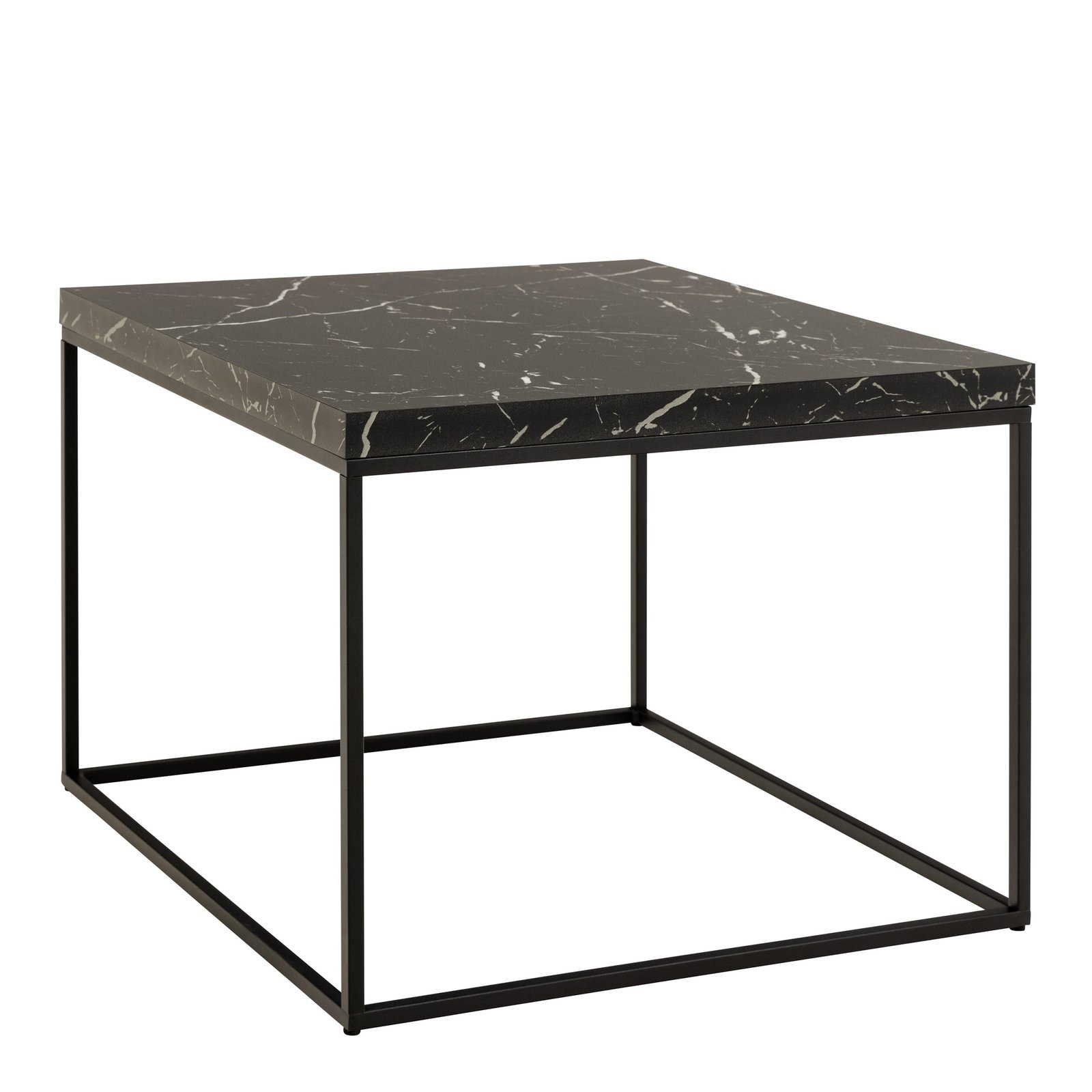 90A0000102404_1 Barossa Coffee Table with Black Marble Marquina Top & Black Steel Base 60cm - Image 1